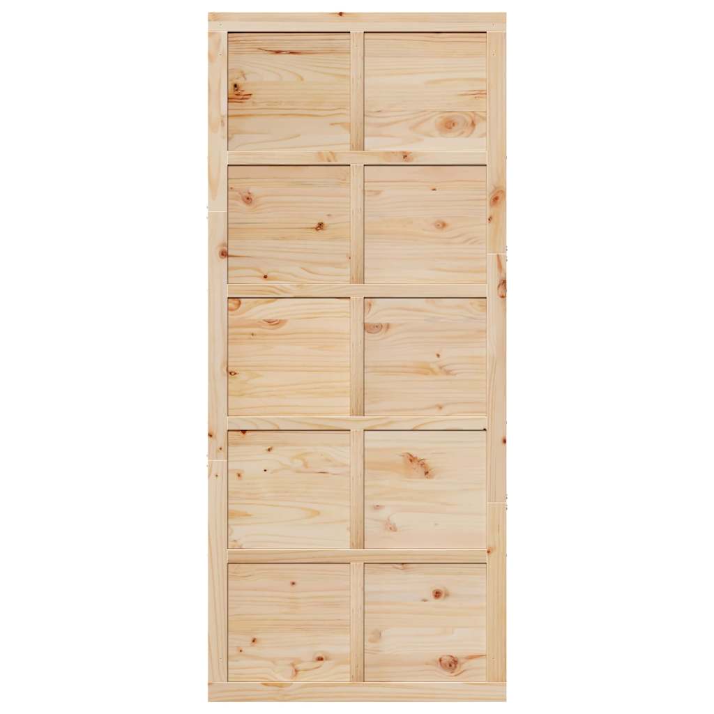 vidaXL Ușă hambar Maro 80 x 210 cm Lemn masiv de pin vidaXL Ușă hambar Maro 80 x 210 cm Lemn masiv de pin