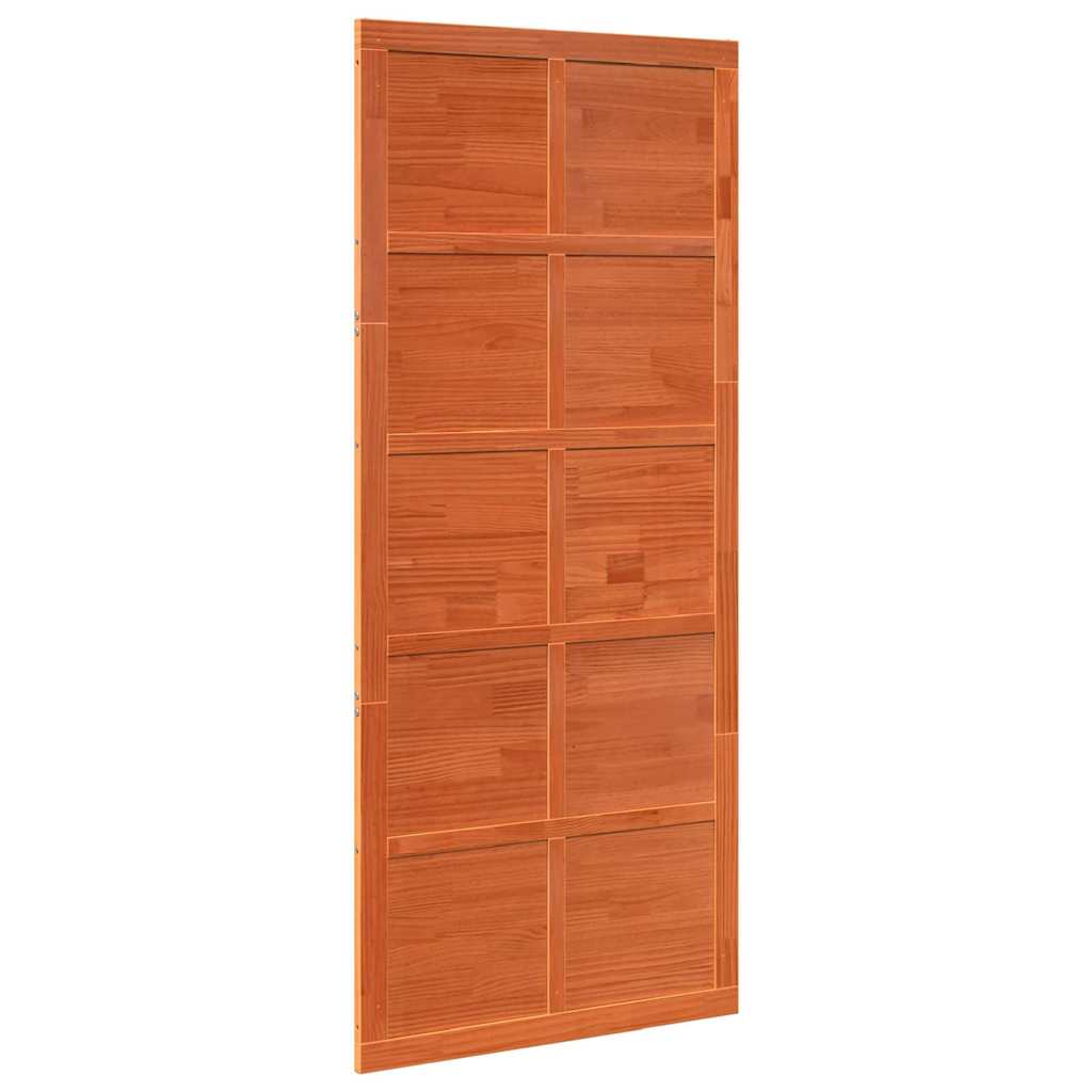 vidaXL Ușă hambar Maro 80 x 210 cm Lemn masiv de pin vidaXL Ușă hambar Maro 80 x 210 cm Lemn masiv de pin