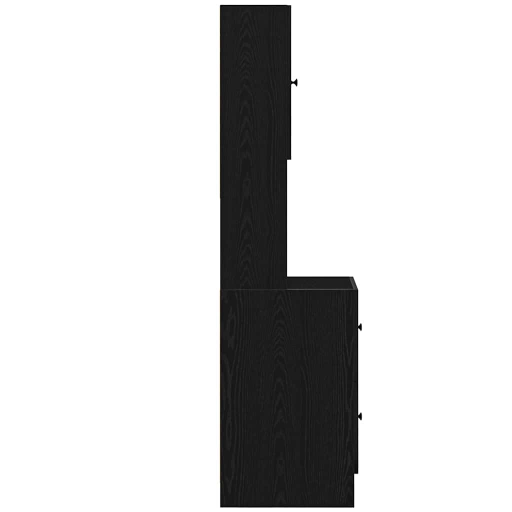 vidaXL Dulap de bucătărie cu sertar cu raft Stejar negru Lemn compozit