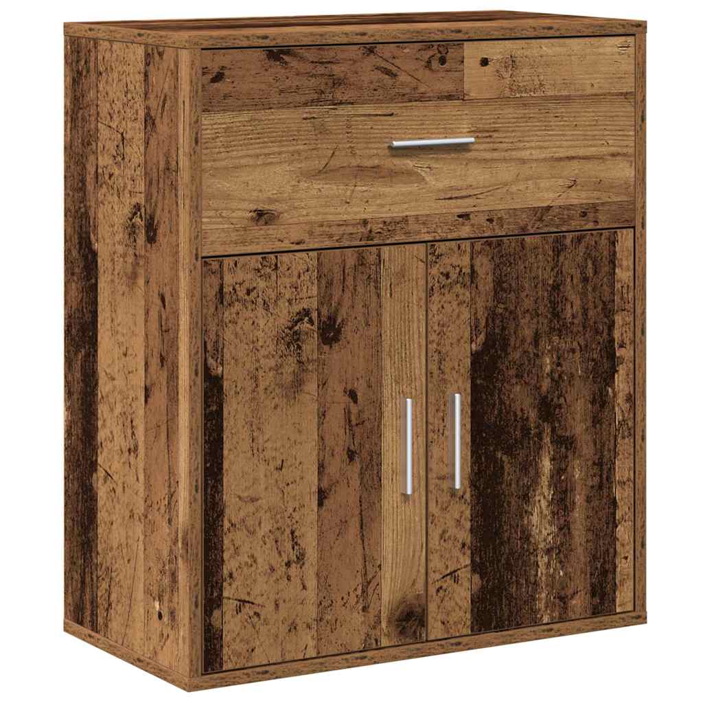 vidaXL Bufet cu sertar cu raft cu depozitare cu ușă Lemn vechi 60 x 31 x 70 cm Lemn compozit vidaXL Bufet cu sertar cu raft cu depozitare cu ușă Lemn vechi 60 x 31 x 70 cm Lemn compozit