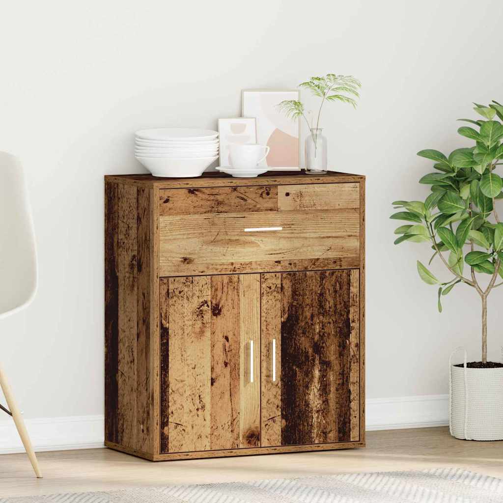 vidaXL Bufet cu sertar cu raft cu depozitare cu ușă Lemn vechi 60 x 31 x 70 cm Lemn compozit vidaXL Bufet cu sertar cu raft cu depozitare cu ușă Lemn vechi 60 x 31 x 70 cm Lemn compozit