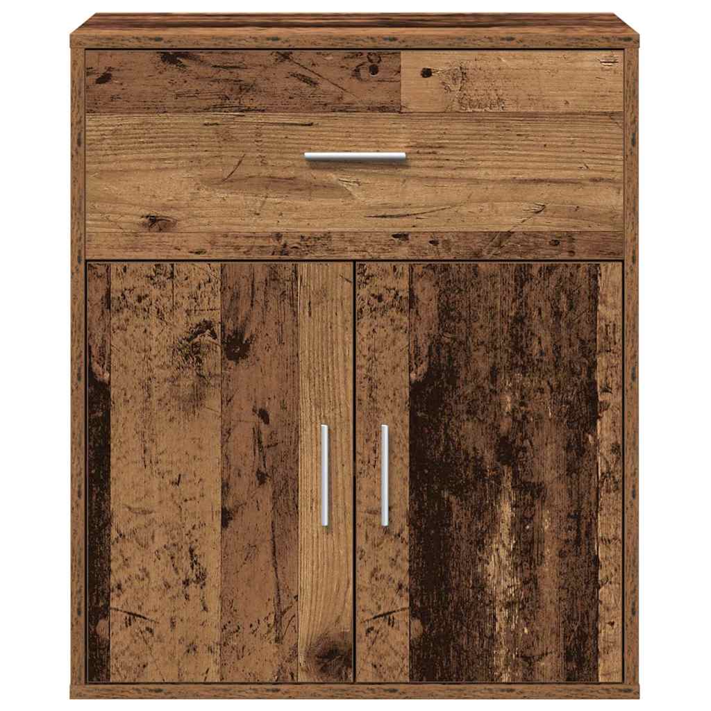vidaXL Bufet cu sertar cu raft cu depozitare cu ușă Lemn vechi 60 x 31 x 70 cm Lemn compozit vidaXL Bufet cu sertar cu raft cu depozitare cu ușă Lemn vechi 60 x 31 x 70 cm Lemn compozit