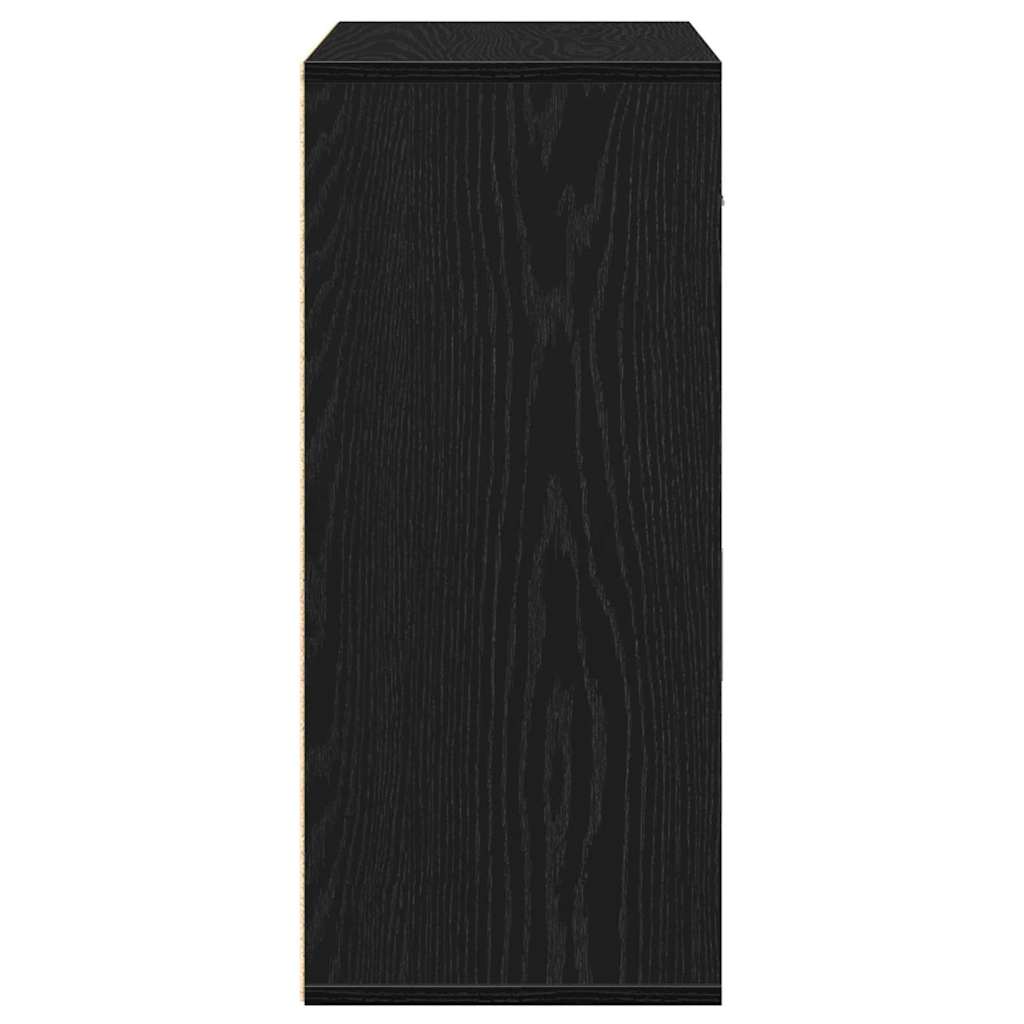 vidaXL Bufet cu sertar cu raft cu depozitare cu ușă Stejar negru 60 x 31 x 70 cm Lemn compozit