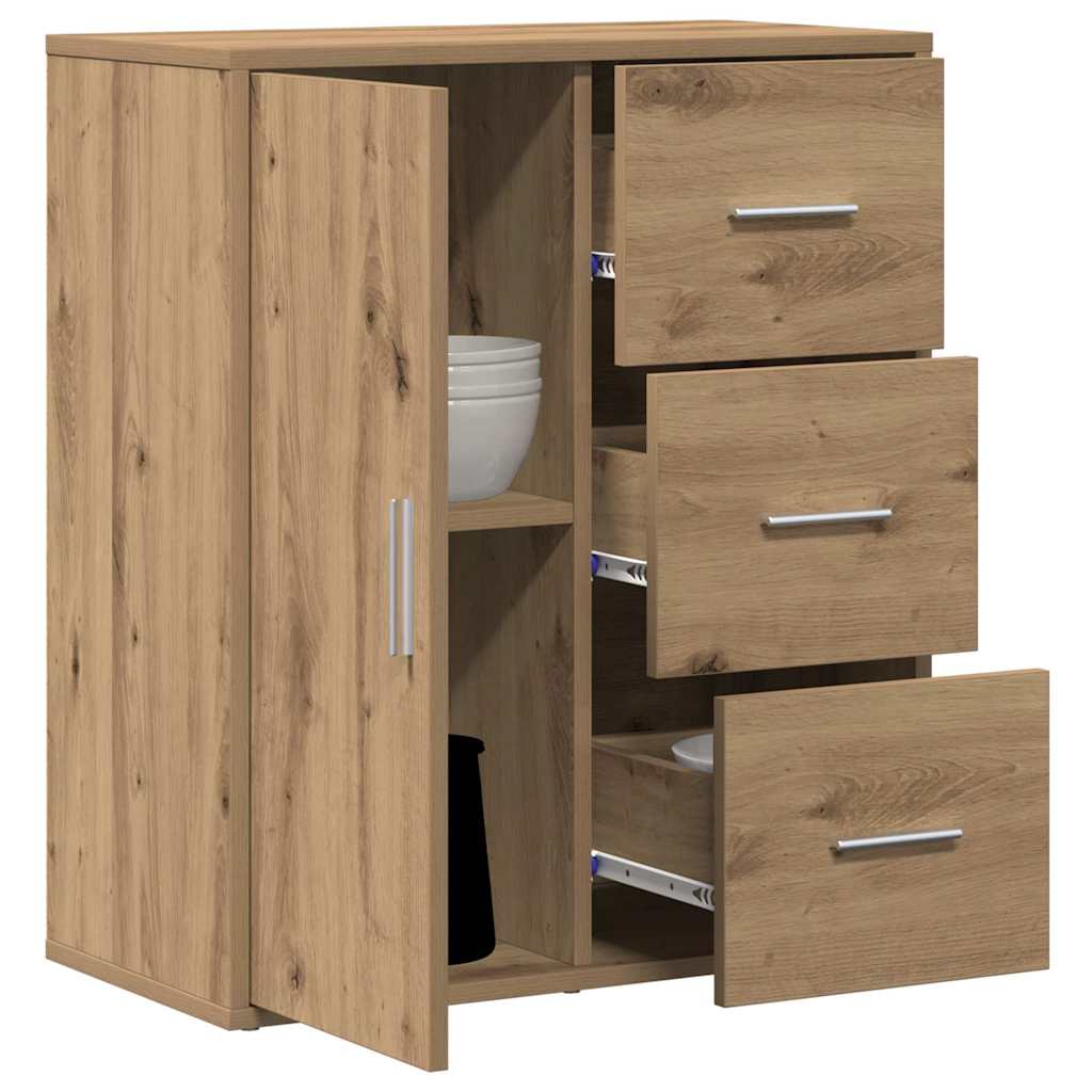 vidaXL Bufet cu sertar cu raft stejar artizanal 60 x 31 x 70 cm Lemn compozit vidaXL Bufet cu sertar cu raft stejar artizanal 60 x 31 x 70 cm Lemn compozit