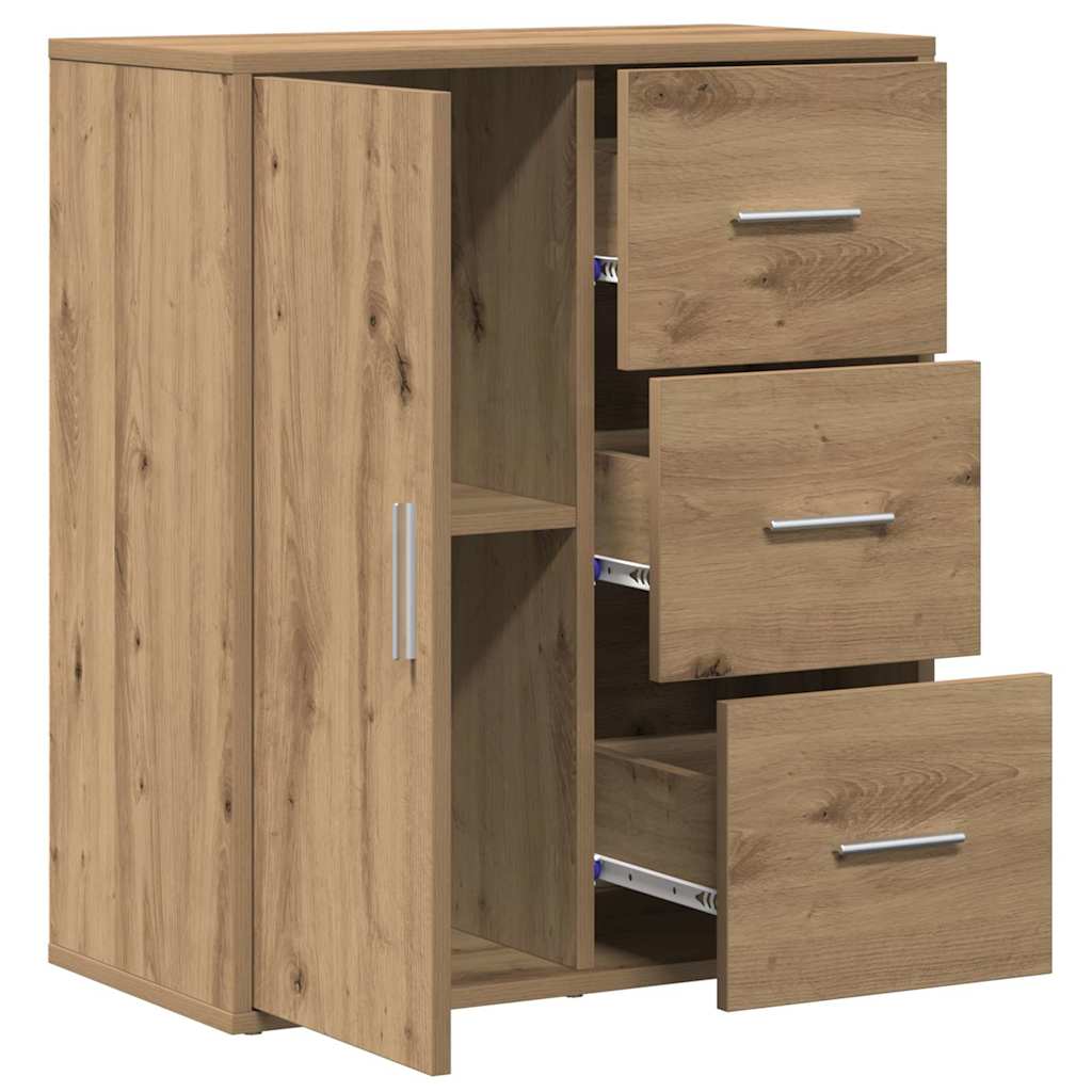 vidaXL Bufet cu sertar cu raft stejar artizanal 60 x 31 x 70 cm Lemn compozit vidaXL Bufet cu sertar cu raft stejar artizanal 60 x 31 x 70 cm Lemn compozit