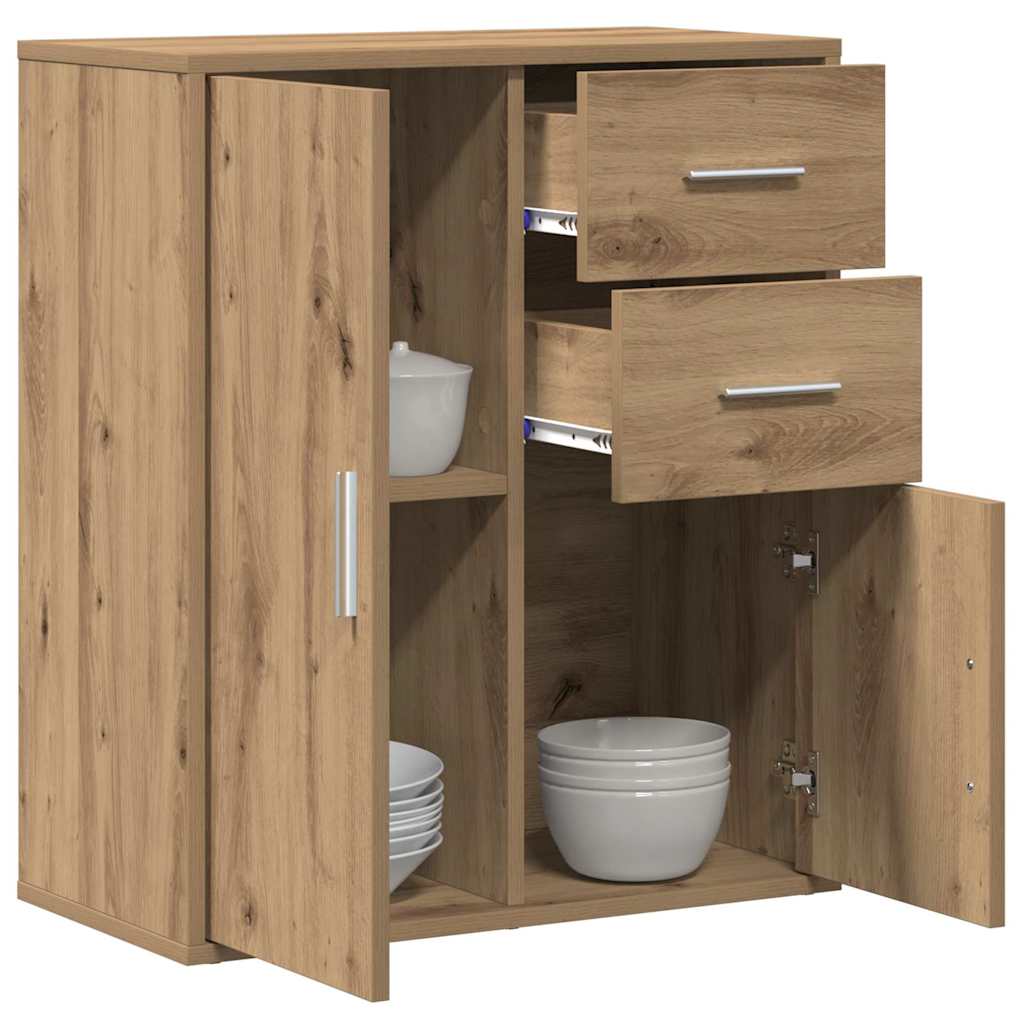 vidaXL Bufet cu sertar cu raft stejar artizanal 60 x 31 x 70 cm Lemn compozit