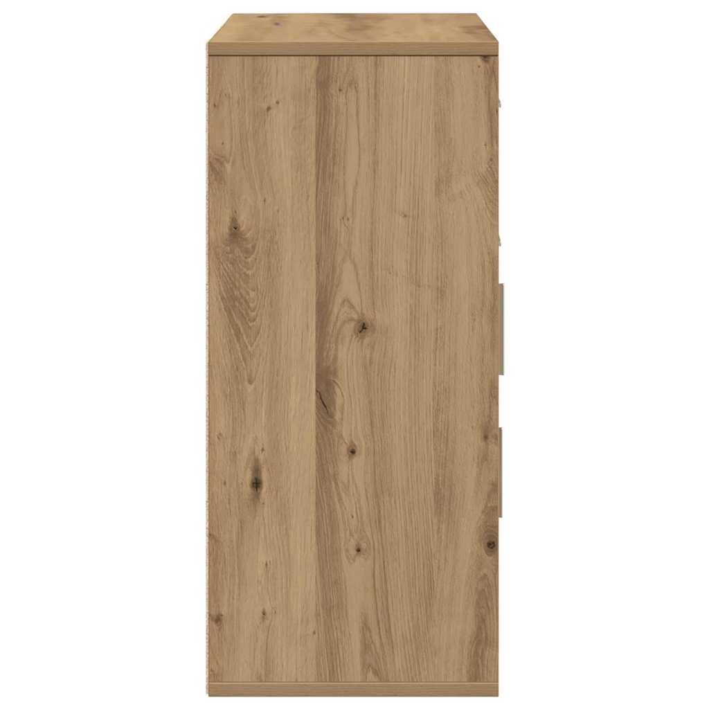 vidaXL Bufet cu sertar cu raft stejar artizanal 60 x 31 x 70 cm Lemn compozit