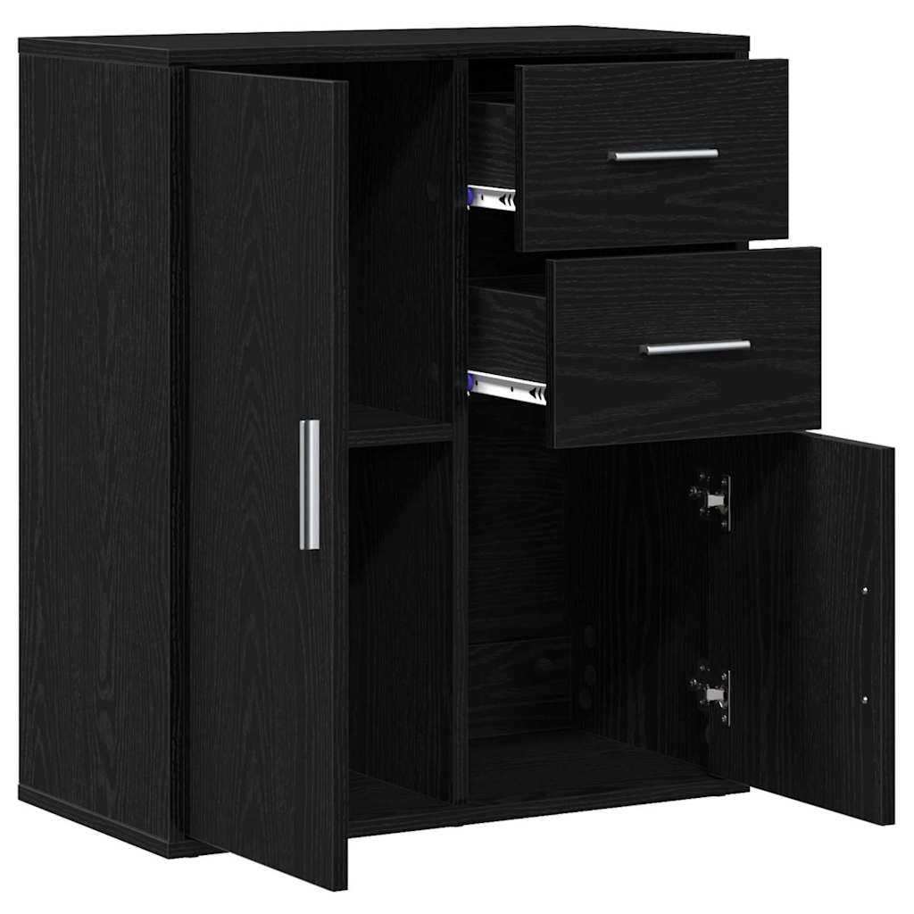 vidaXL Bufet cu sertar cu raft cu depozitare cu ușă Stejar negru 60 x 31 x 70 cm Lemn compozit vidaXL Bufet cu sertar cu raft cu depozitare cu ușă Stejar negru 60 x 31 x 70 cm Lemn compozit