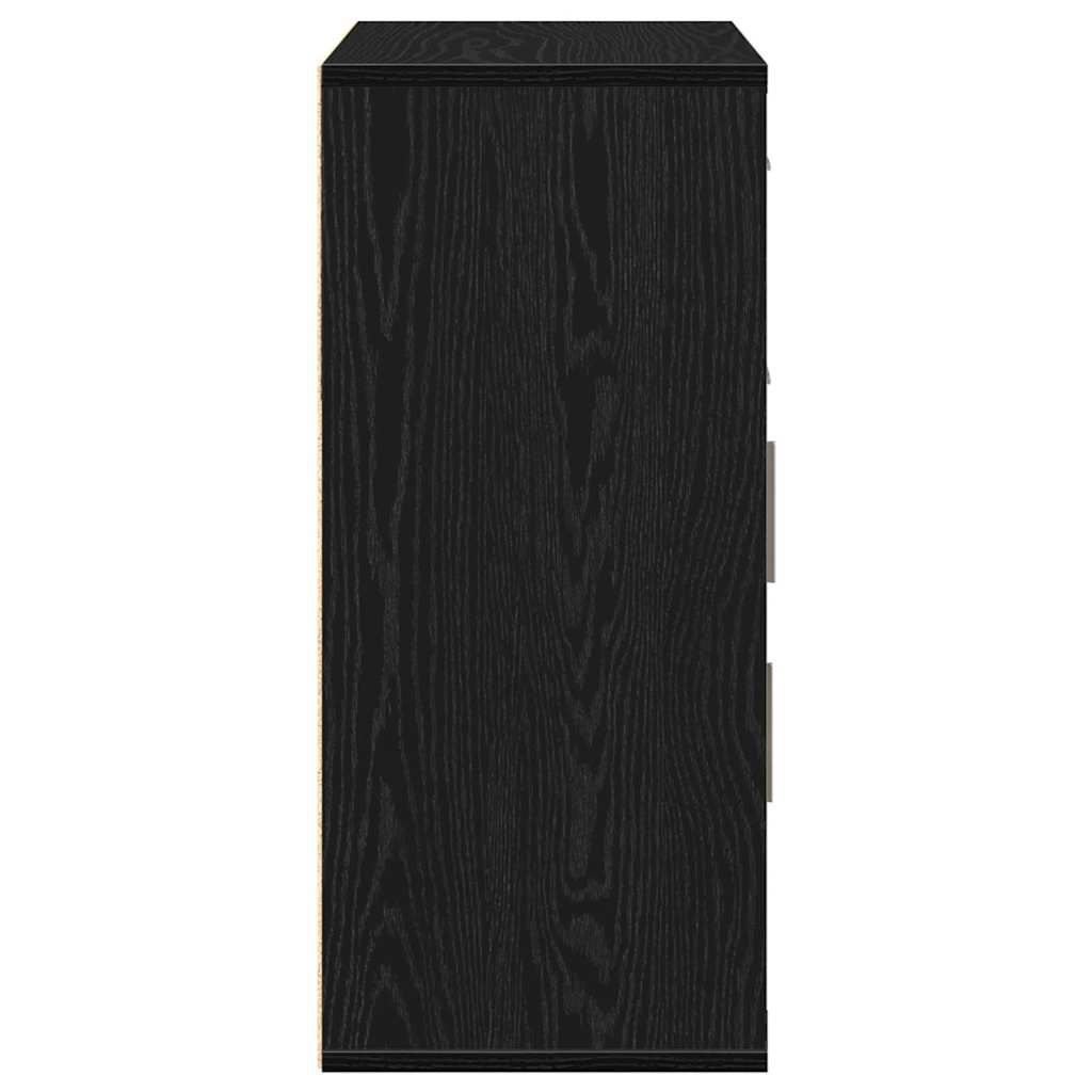 vidaXL Bufet cu sertar cu raft cu depozitare cu ușă Stejar negru 60 x 31 x 70 cm Lemn compozit vidaXL Bufet cu sertar cu raft cu depozitare cu ușă Stejar negru 60 x 31 x 70 cm Lemn compozit