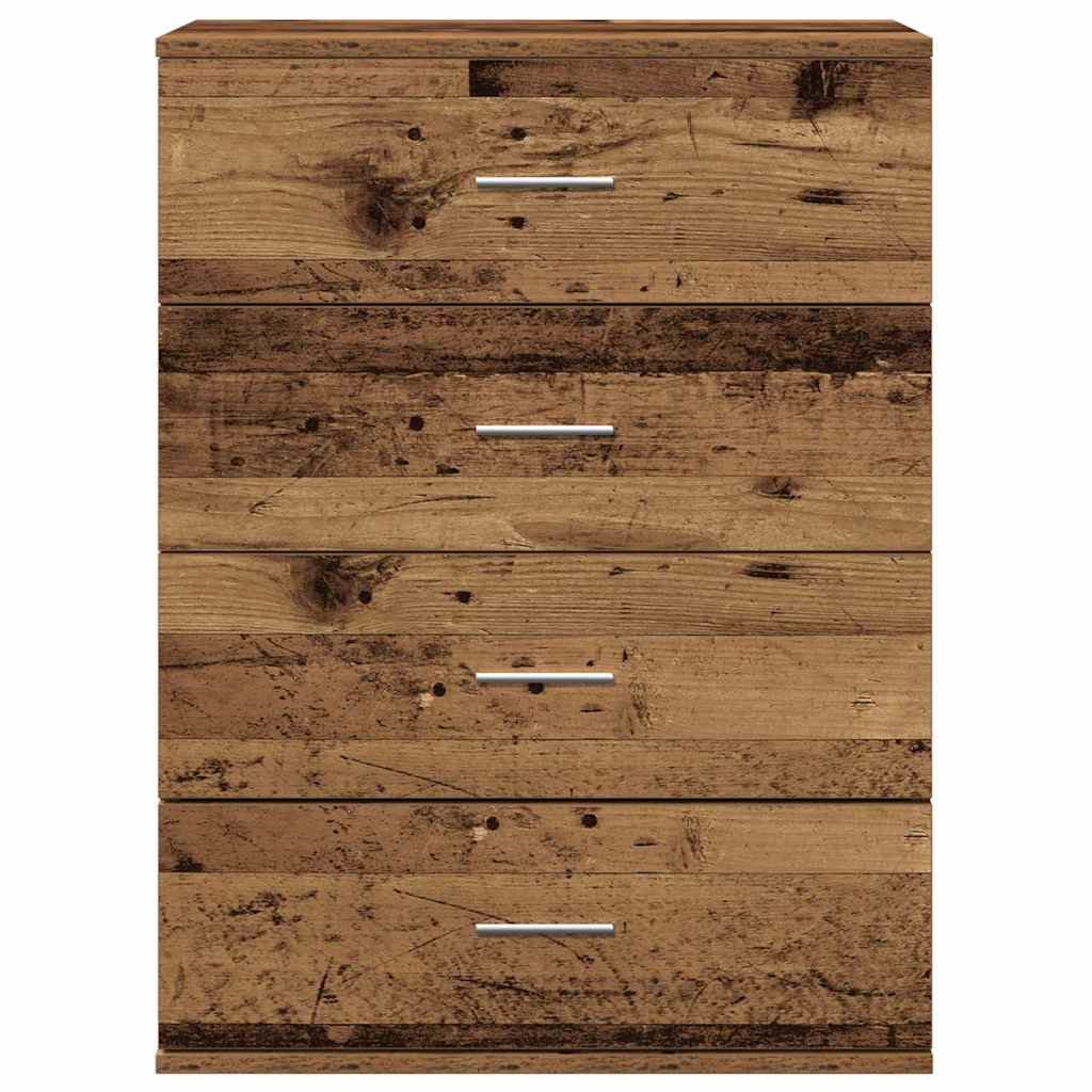 vidaXL Bufet cu sertar cu depozitare Lemn vechi 60 x 39 x 80 cm Lemn compozit