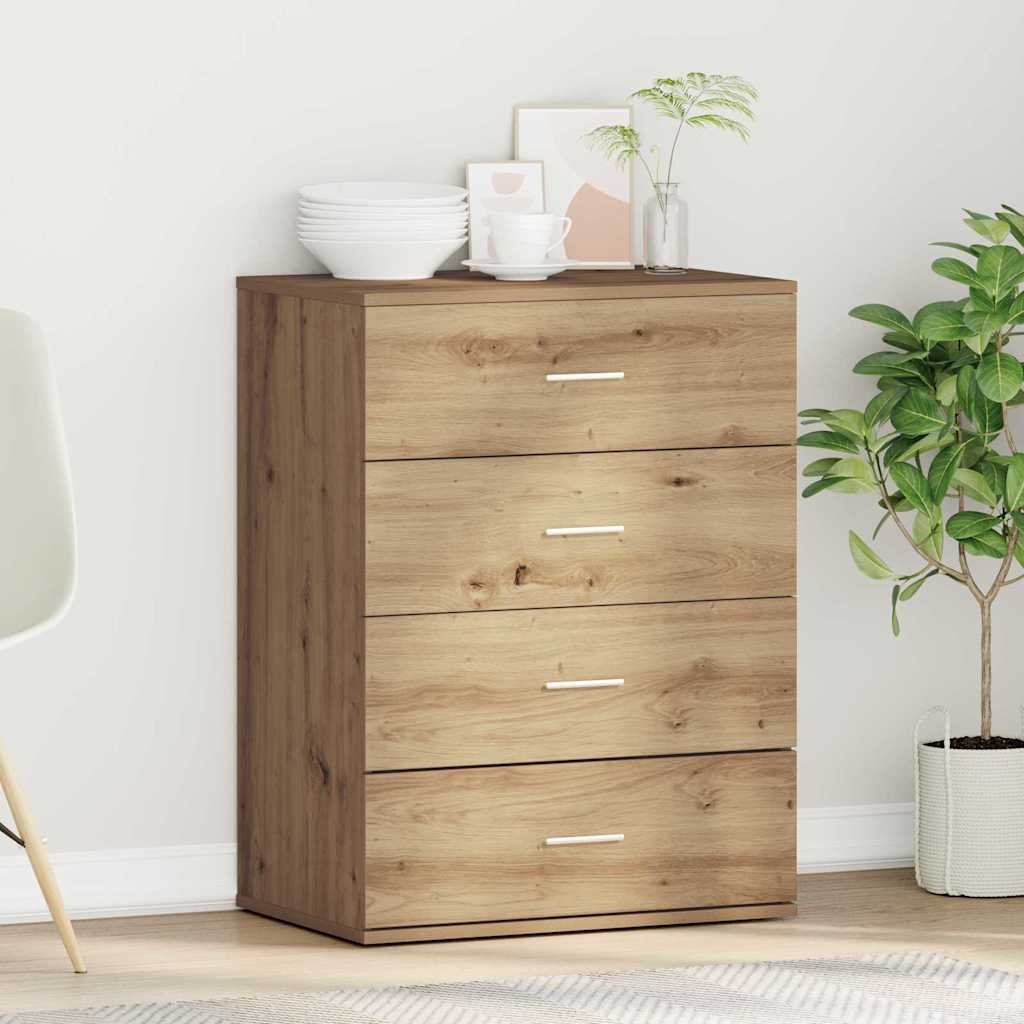 vidaXL Bufet cu sertar Stejar artisanal 60 x 39 x 80 cm Lemn compozit vidaXL Bufet cu sertar Stejar artisanal 60 x 39 x 80 cm Lemn compozit