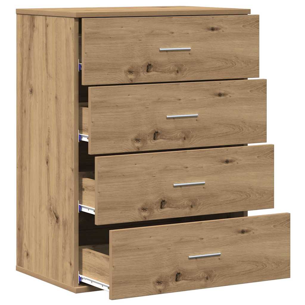 vidaXL Bufet cu sertar Stejar artisanal 60 x 39 x 80 cm Lemn compozit vidaXL Bufet cu sertar Stejar artisanal 60 x 39 x 80 cm Lemn compozit