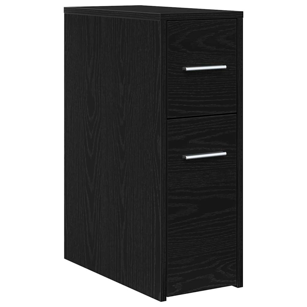 vidaXL Set de mobilier pentru baie Stejar Negru 22 x 44 x 61.5 cm