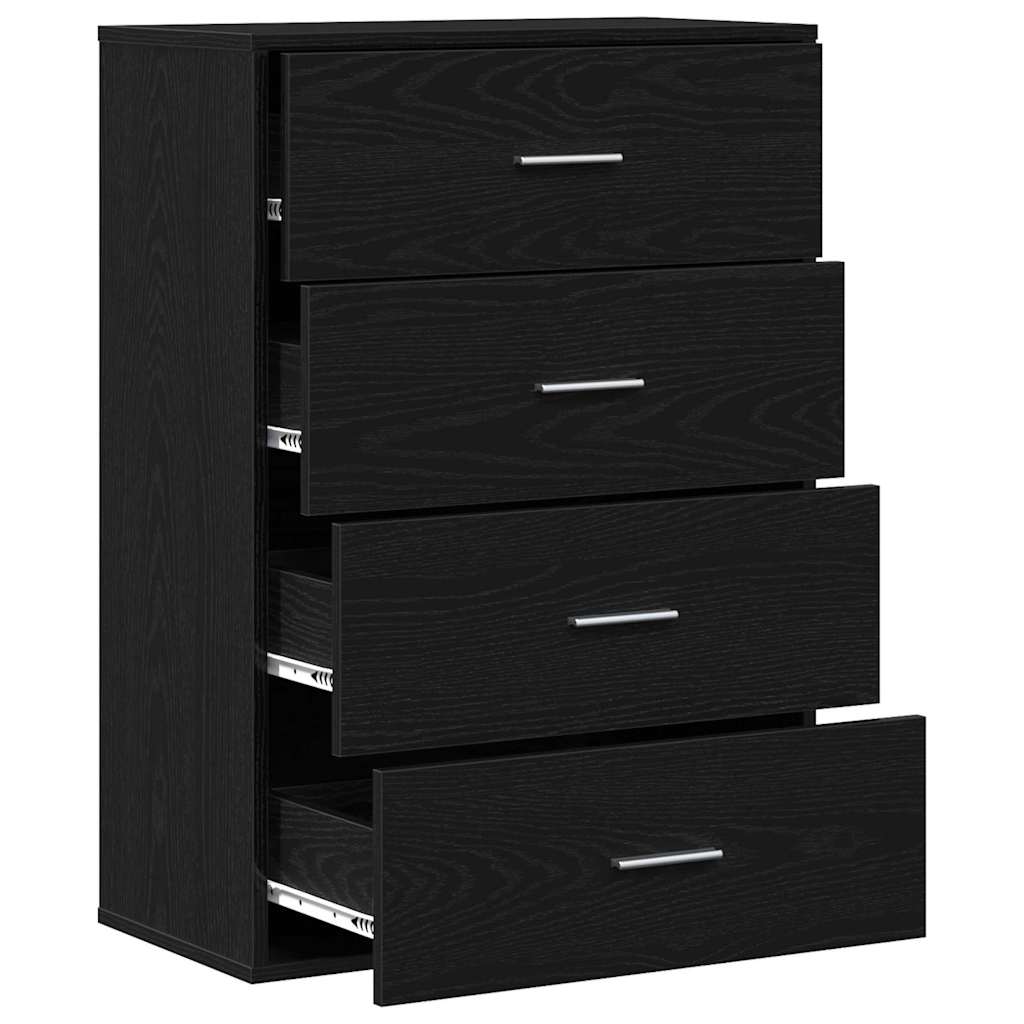 vidaXL Bufet cu sertar Stejar negru 60 x 31 x 84 cm PAL vidaXL Bufet cu sertar Stejar negru 60 x 31 x 84 cm PAL