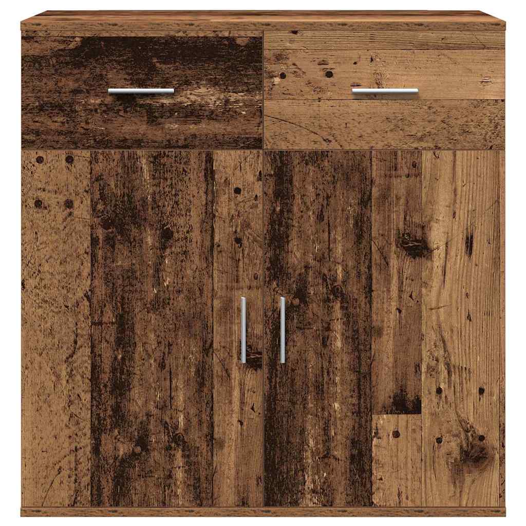 vidaXL Bufet cu sertar cu raft cu depozitare cu ușă Lemn vechi 79 x 38 x 80 cm Lemn compozit