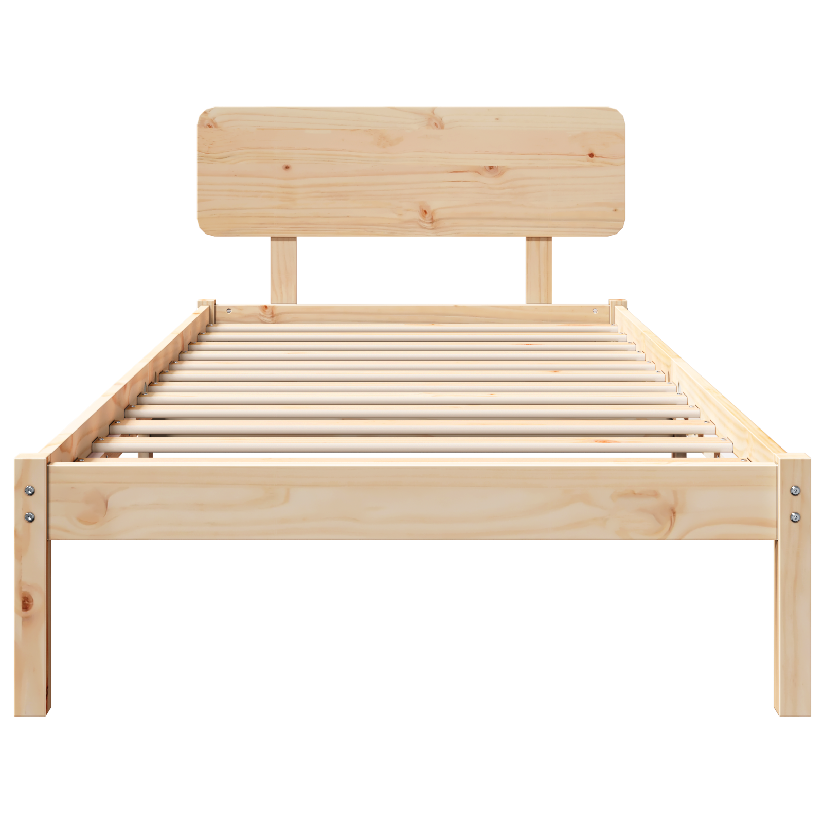 vidaXL Cadru de pat cu headboard natural 75 x 190 cm Lemn masiv de pin vidaXL Cadru de pat cu headboard natural 75 x 190 cm Lemn masiv de pin