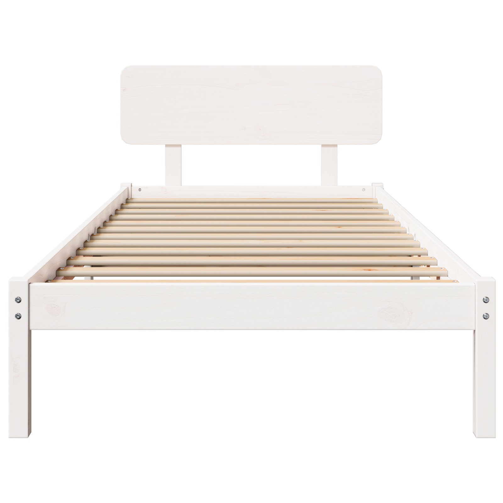 vidaXL Cadru de pat cu headboard Alb 75 x 190 cm Lemn masiv de pin vidaXL Cadru de pat cu headboard Alb 75 x 190 cm Lemn masiv de pin