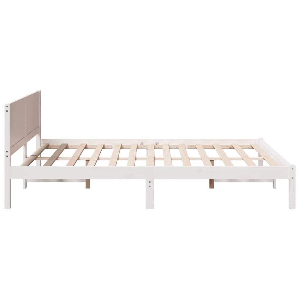 vidaXL Cadru de pat Alb 160 x 200 cm Lemn masiv de pin vidaXL Cadru de pat Alb 160 x 200 cm Lemn masiv de pin