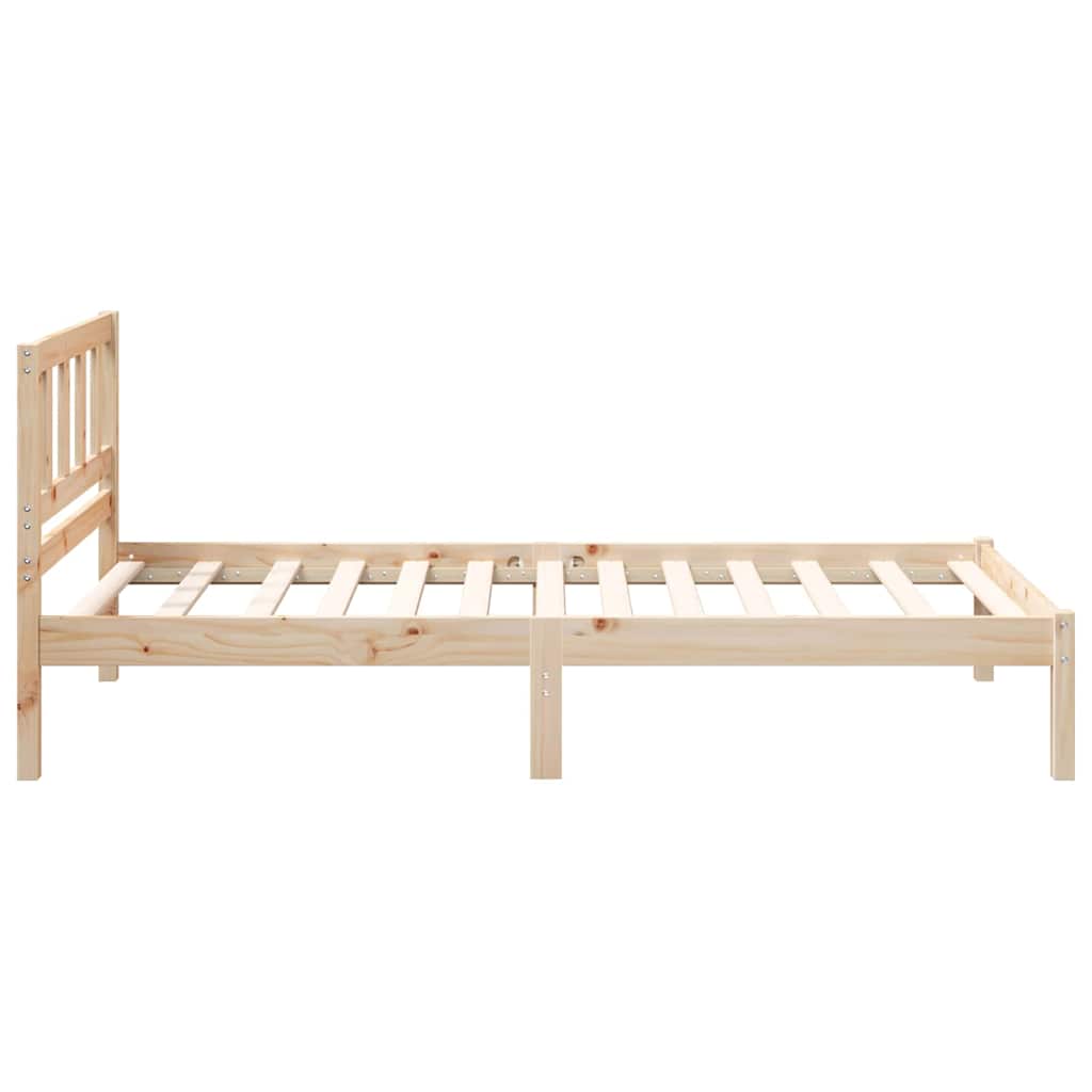 vidaXL Cadru de pat cu headboard Maro 100 x 200 cm Lemn masiv de pin vidaXL Cadru de pat cu headboard Maro 100 x 200 cm Lemn masiv de pin