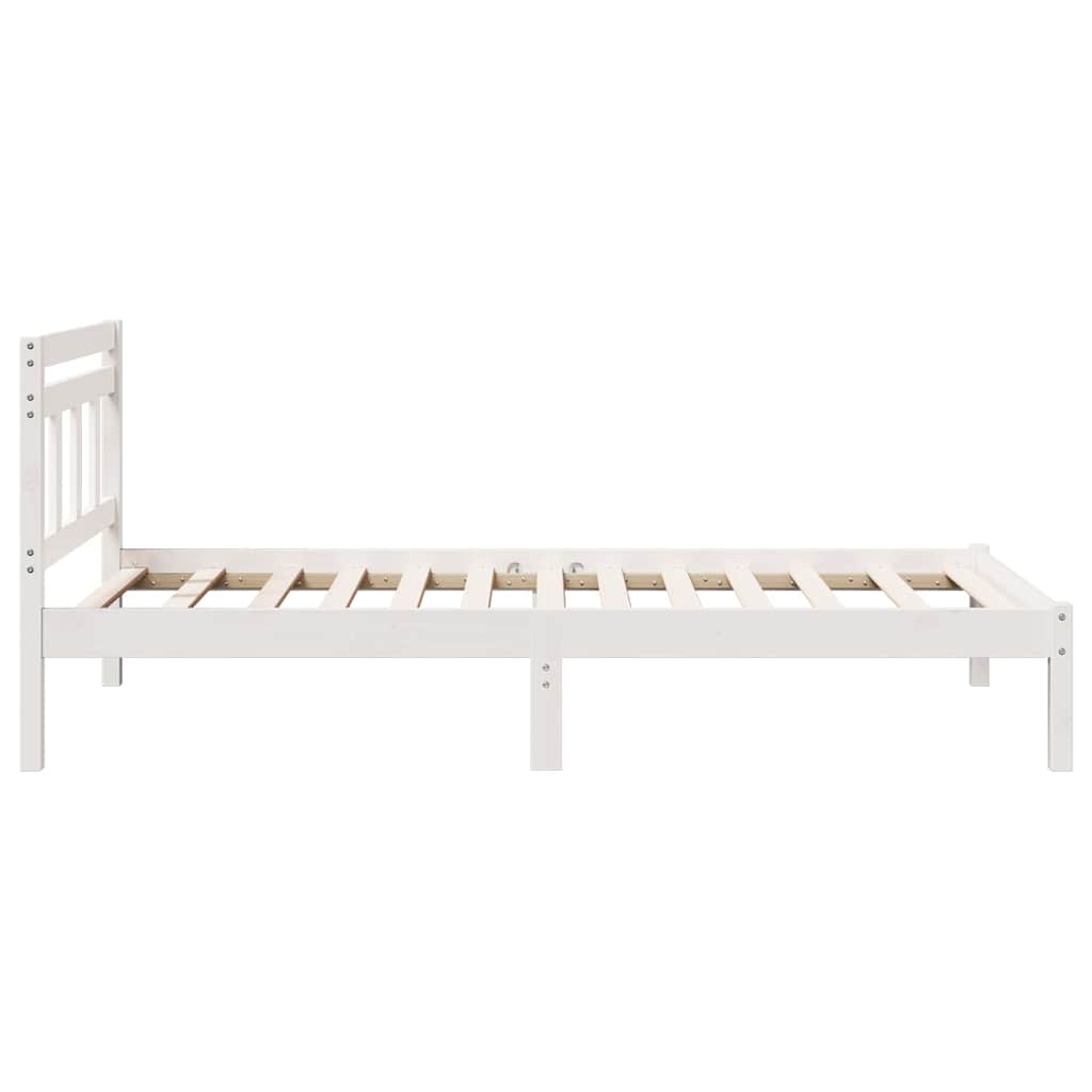 vidaXL Cadru de pat Alb 100 x 200 cm Lemn masiv de pin