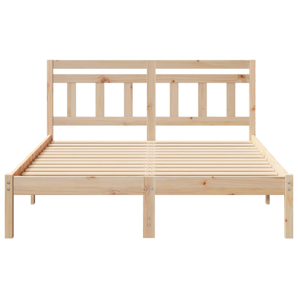 vidaXL Cadru de pat cu headboard Maro Lemn de brad vidaXL Cadru de pat cu headboard Maro Lemn de brad