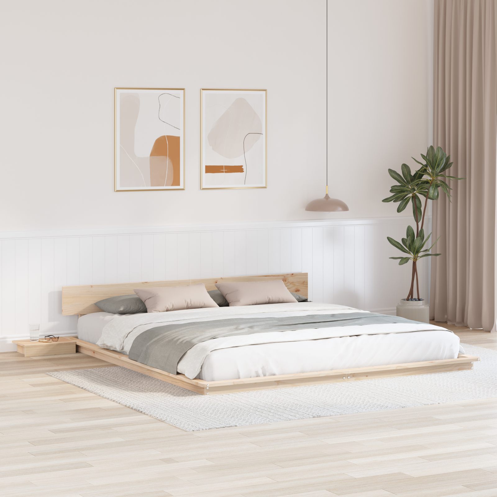 vidaXL Cadru de pat Maro 200 x 200 cm lemn vidaXL Cadru de pat Maro 200 x 200 cm lemn