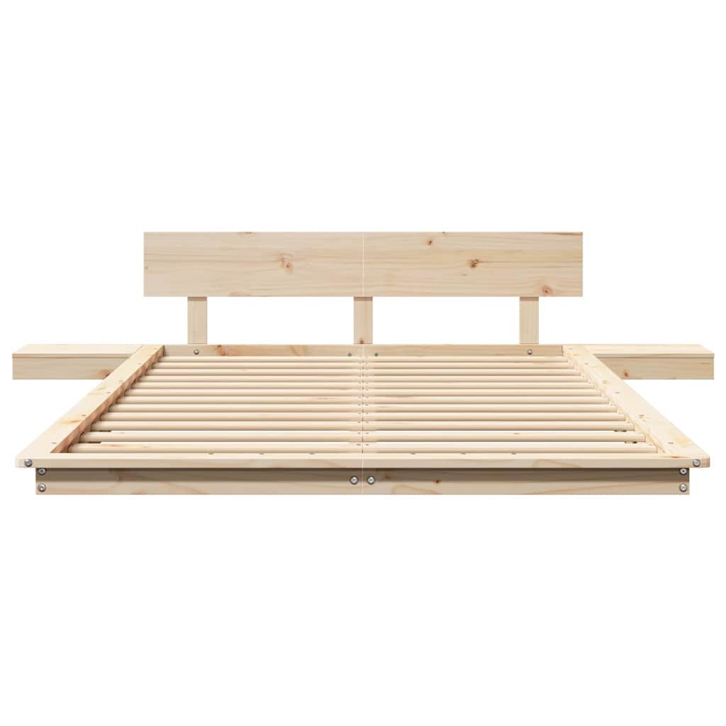 vidaXL Cadru de pat Maro 140 x 190 cm lemn vidaXL Cadru de pat Maro 140 x 190 cm lemn