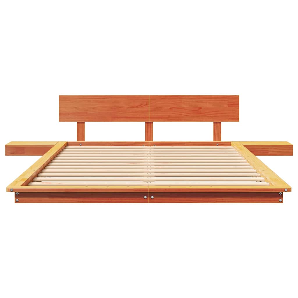 vidaXL Cadru de pat Maro 140 x 190 cm lemn vidaXL Cadru de pat Maro 140 x 190 cm lemn