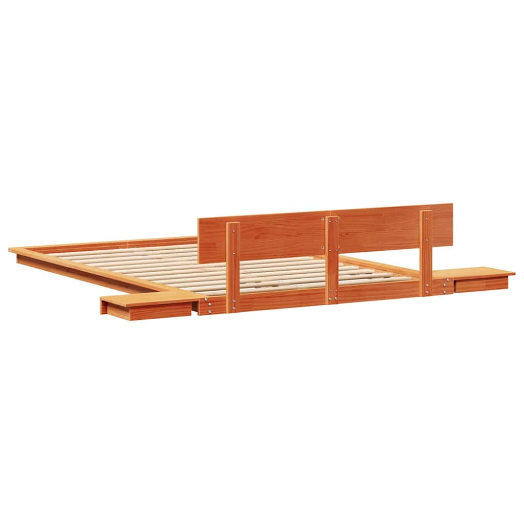 vidaXL Cadru de pat Maro 140 x 190 cm lemn vidaXL Cadru de pat Maro 140 x 190 cm lemn