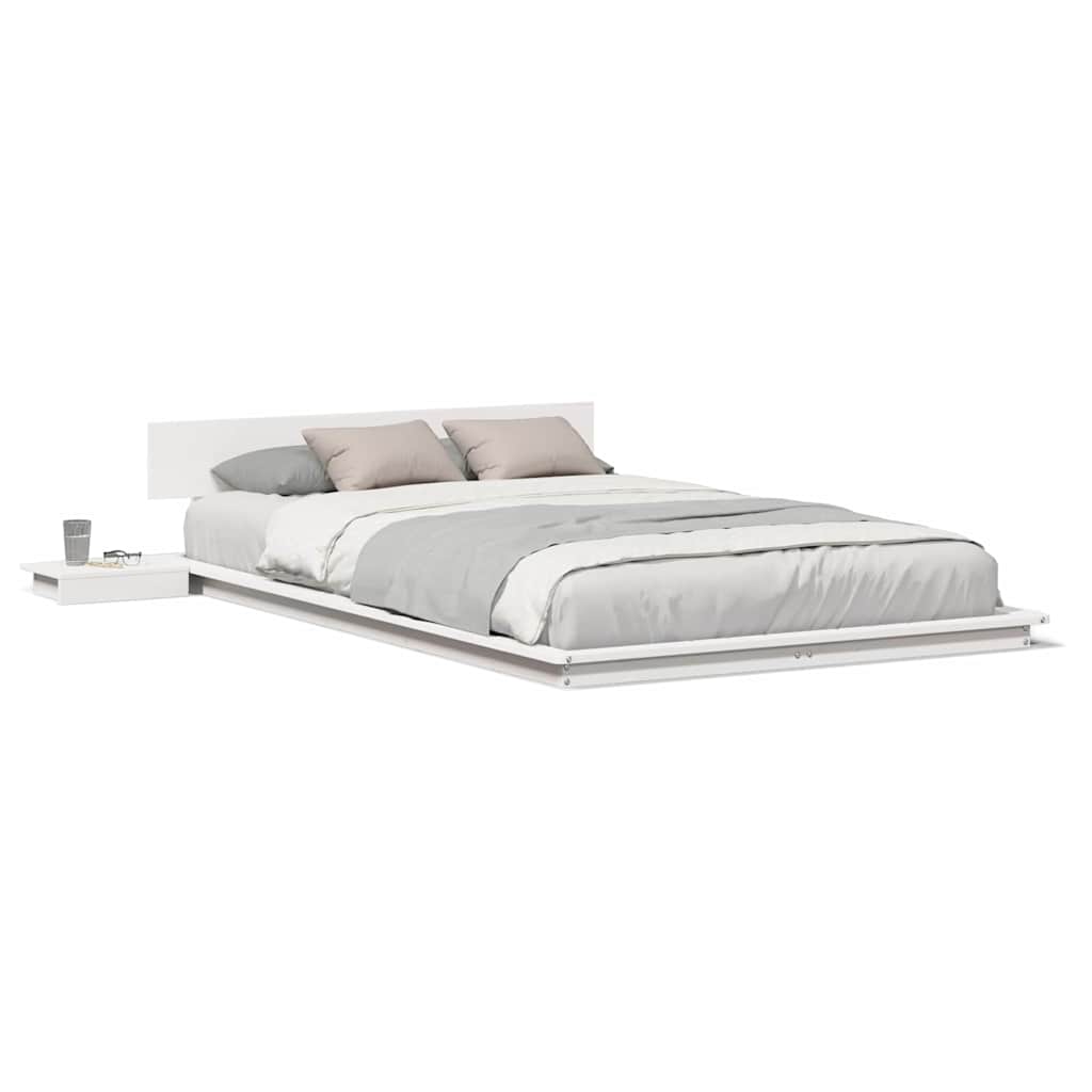 vidaXL Cadru de pat Maro 135 x 190 cm lemn vidaXL Cadru de pat Maro 135 x 190 cm lemn