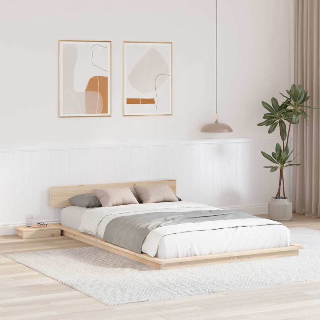 vidaXL Cadru de pat Maro 120 x 190 cm lemn vidaXL Cadru de pat Maro 120 x 190 cm lemn