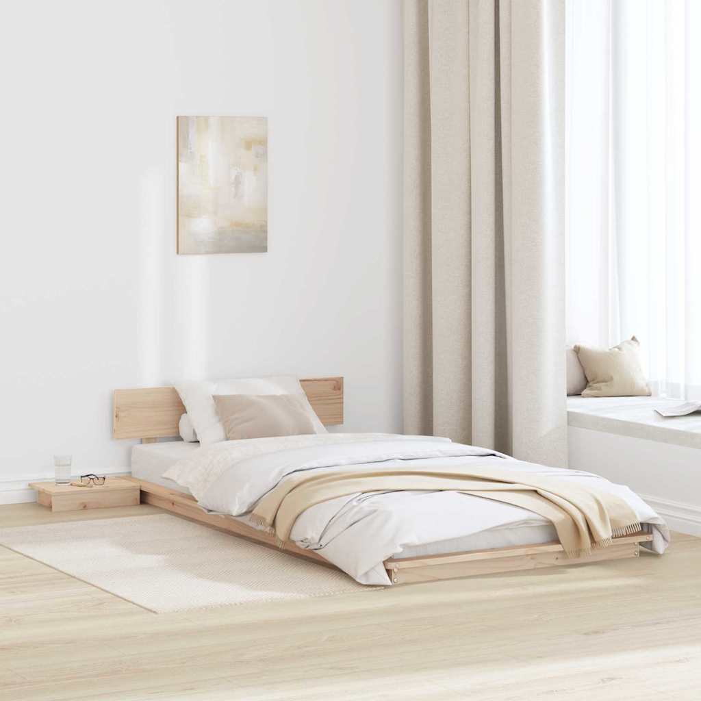 vidaXL Cadru de pat Maro 100 x 200 cm lemn vidaXL Cadru de pat Maro 100 x 200 cm lemn