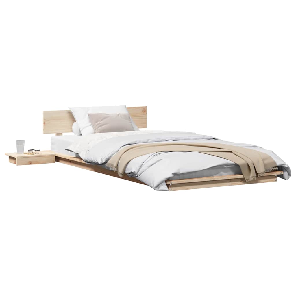 vidaXL Cadru de pat Maro 90 x 190 cm lemn vidaXL Cadru de pat Maro 90 x 190 cm lemn