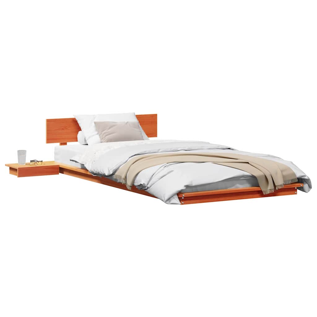 vidaXL Cadru de pat Maro 90 x 190 cm lemn vidaXL Cadru de pat Maro 90 x 190 cm lemn