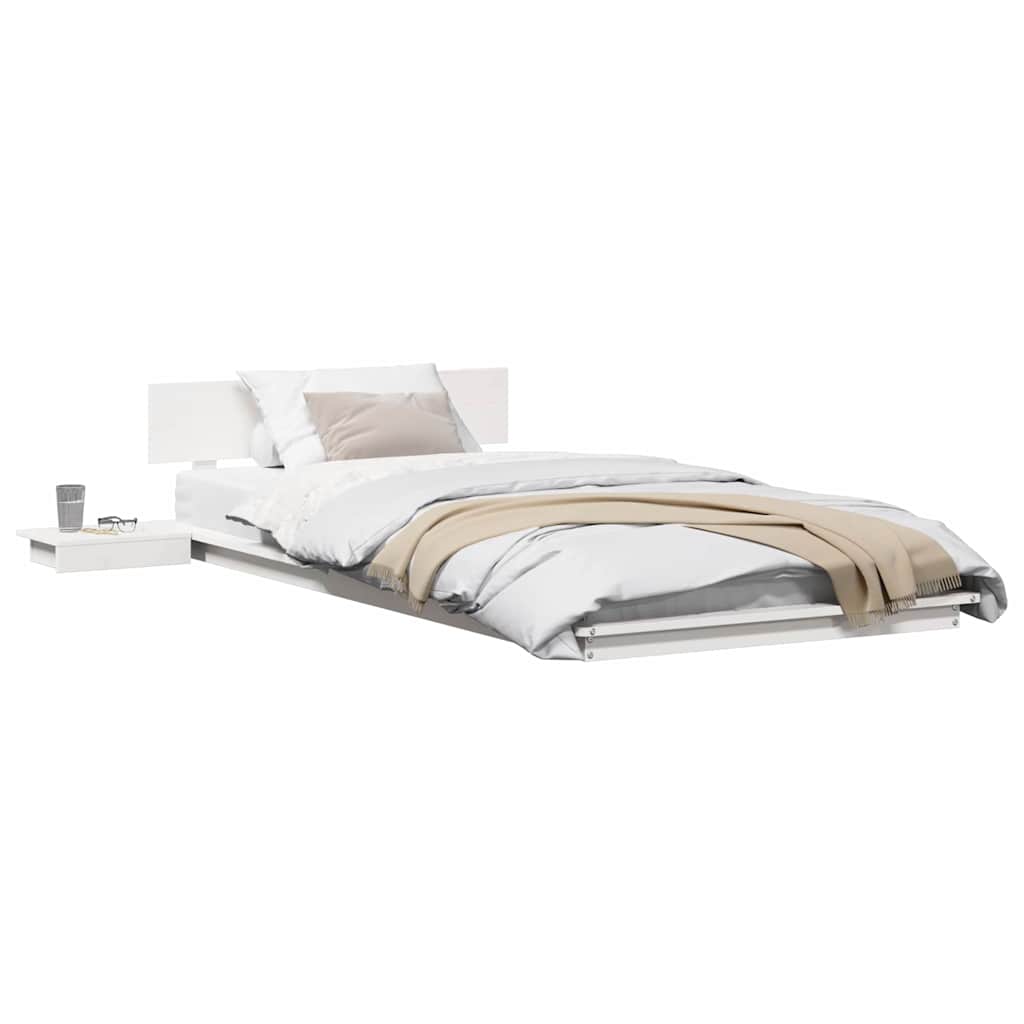 vidaXL Cadru de pat Maro 75 x 190 cm lemn vidaXL Cadru de pat Maro 75 x 190 cm lemn