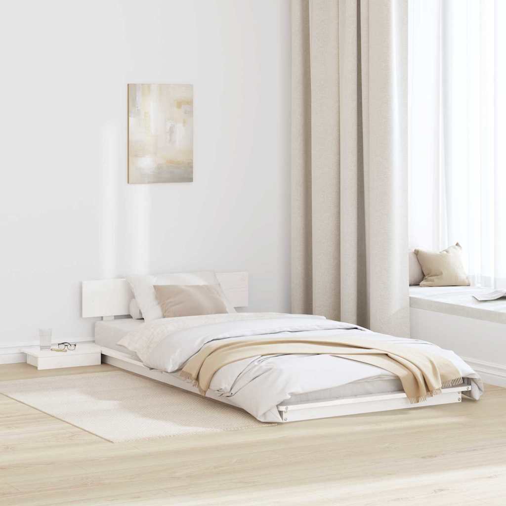 vidaXL Cadru de pat Maro 75 x 190 cm lemn vidaXL Cadru de pat Maro 75 x 190 cm lemn