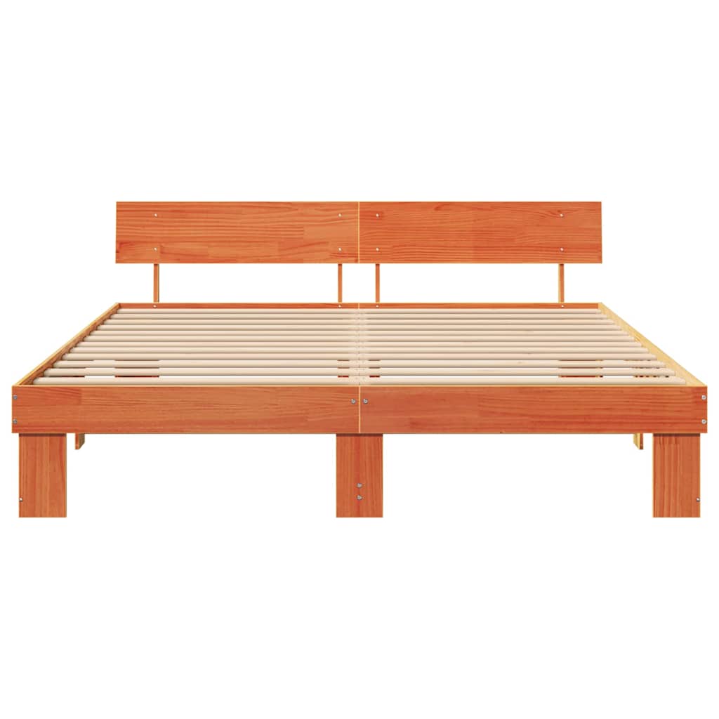 vidaXL Cadru de pat Maro ceruit 180 x 200 cm Lemn masiv de pin