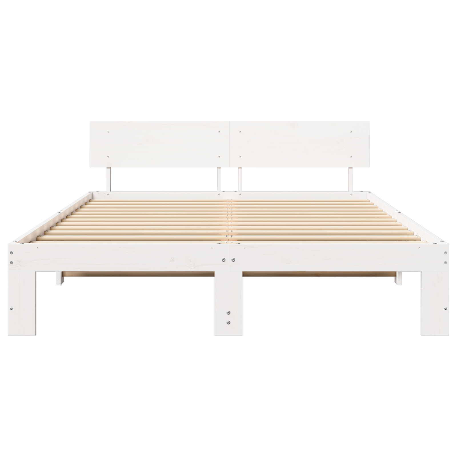 vidaXL Cadru de pat cu headboard Alb 160 x 200 cm Lemn masiv de pin vidaXL Cadru de pat cu headboard Alb 160 x 200 cm Lemn masiv de pin