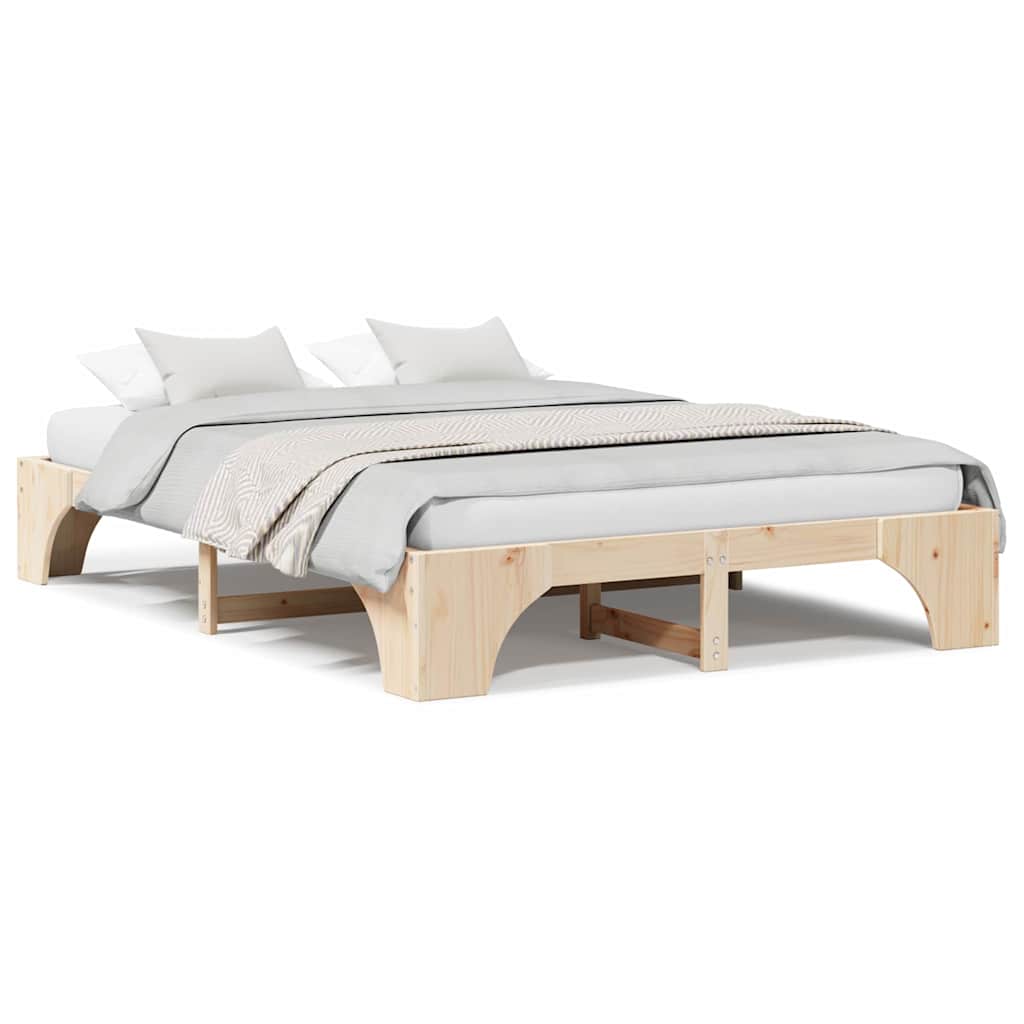 vidaXL Cadru de pat 150x200 cm din lemn masiv de pin