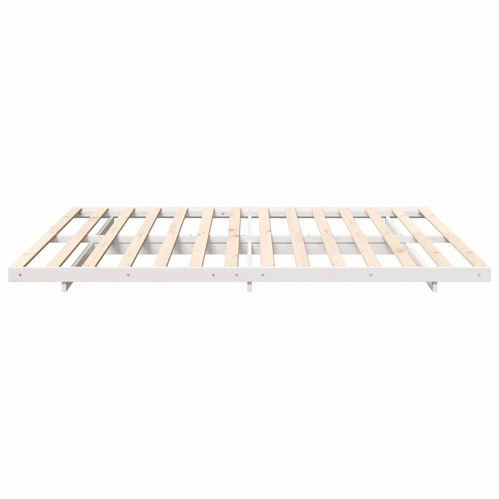vidaXL Cadru de pat de podea Alb 180 x 200 cm Lemn masiv de pin vidaXL Cadru de pat de podea Alb 180 x 200 cm Lemn masiv de pin