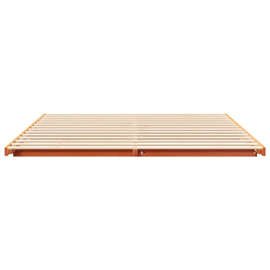 vidaXL Cadru de pat de podea Maro ceruit 180 x 200 cm vidaXL Cadru de pat de podea Maro ceruit 180 x 200 cm