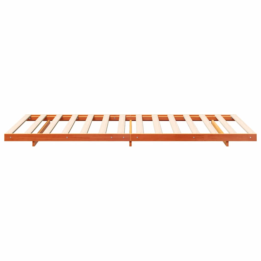vidaXL Cadru de pat de podea Maro ceruit 90 x 190 cm Lemn masiv de pin vidaXL Cadru de pat de podea Maro ceruit 90 x 190 cm Lemn masiv de pin