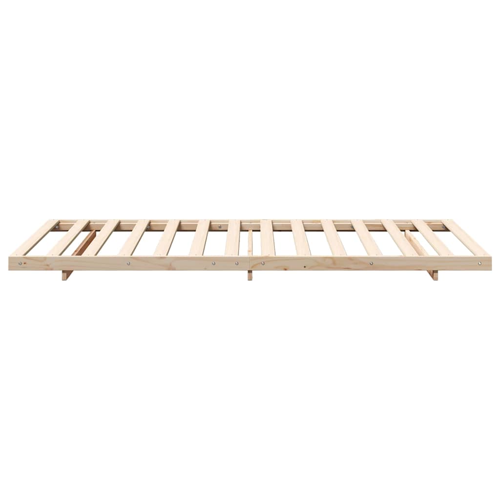 vidaXL Cadru de pat de podea Maro 75 x 190 cm Lemn masiv de pin vidaXL Cadru de pat de podea Maro 75 x 190 cm Lemn masiv de pin