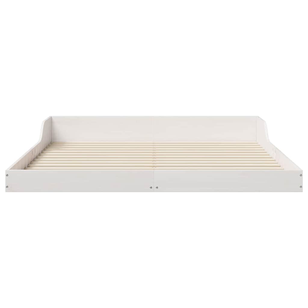 vidaXL Cadru de pat Alb 140 x 200 cm Lemn masiv de pin