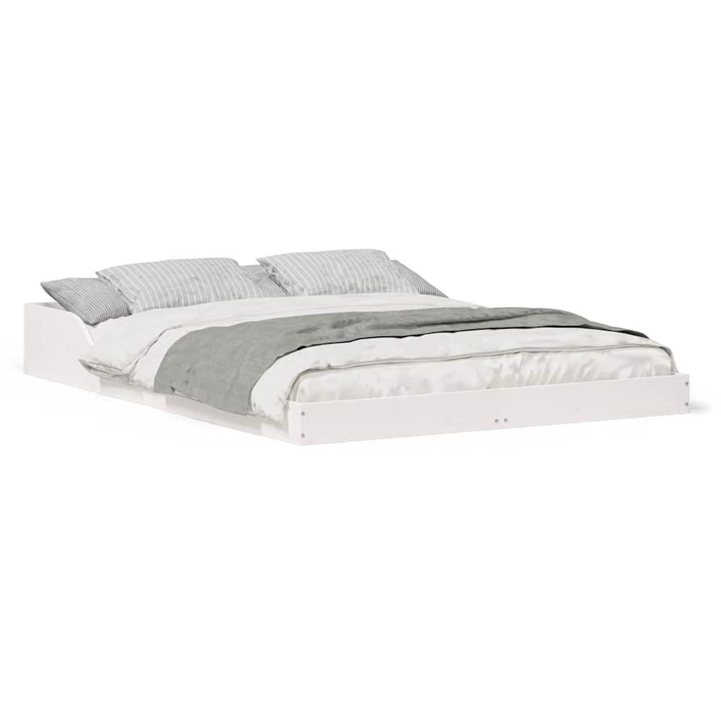 vidaXL Cadru de pat Alb 120 x 200 cm Lemn masiv de pin vidaXL Cadru de pat Alb 120 x 200 cm Lemn masiv de pin