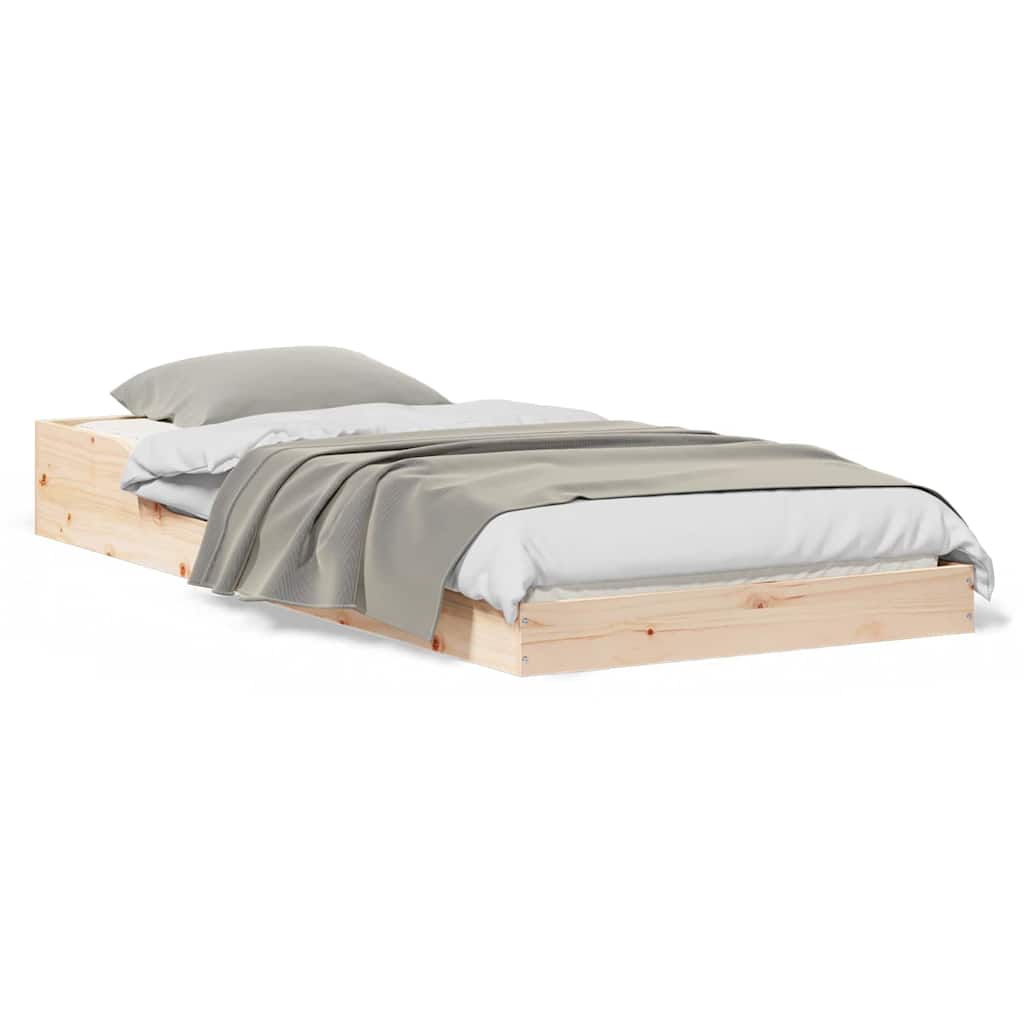 vidaXL Cadru de pat Maro 90 x 210 cm Lemn masiv de pin vidaXL Cadru de pat Maro 90 x 210 cm Lemn masiv de pin