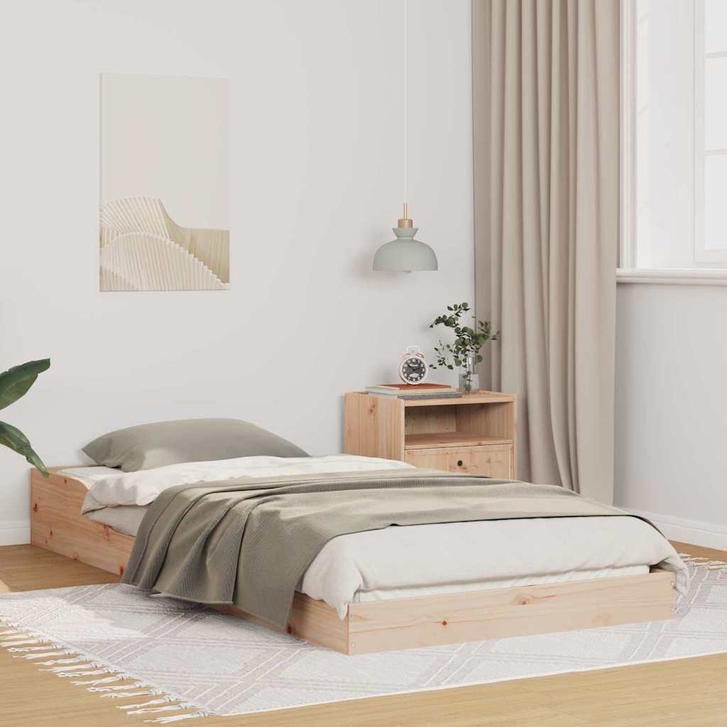 vidaXL Cadru de pat Maro 90 x 210 cm Lemn masiv de pin vidaXL Cadru de pat Maro 90 x 210 cm Lemn masiv de pin
