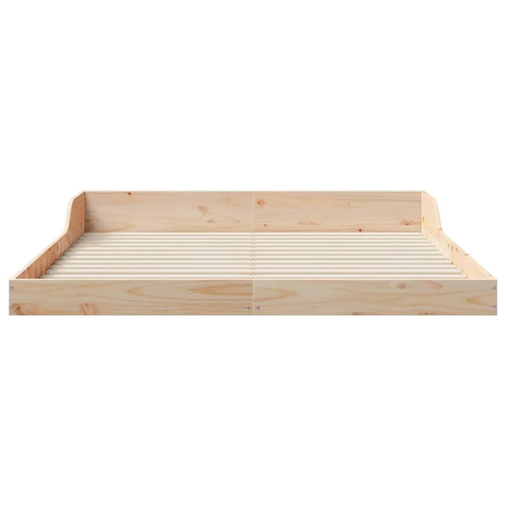 vidaXL Cadru de pat Maro 140 x 210 cm Lemn masiv de pin vidaXL Cadru de pat Maro 140 x 210 cm Lemn masiv de pin