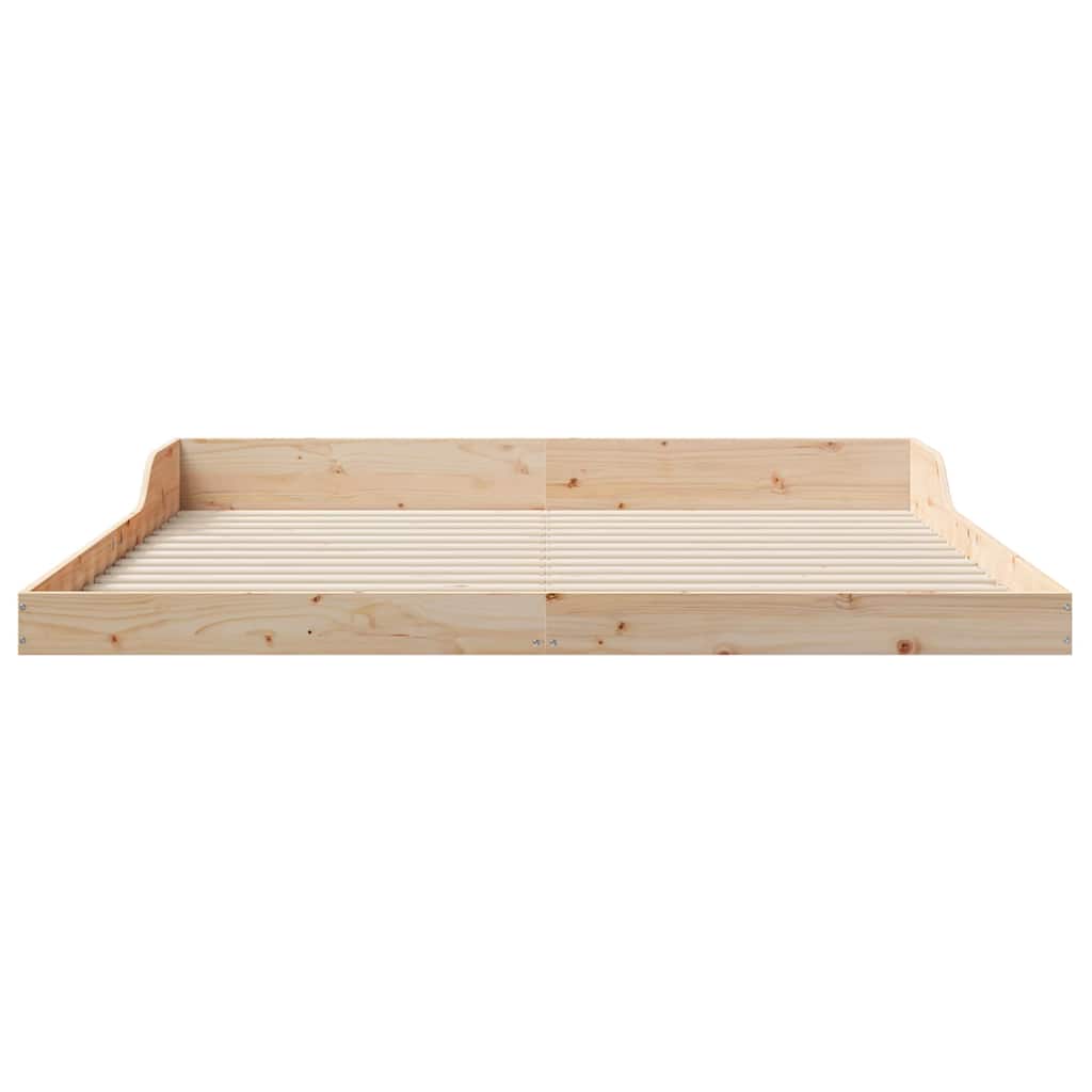 vidaXL Cadru de pat Maro 200 x 210 cm Lemn masiv de pin vidaXL Cadru de pat Maro 200 x 210 cm Lemn masiv de pin