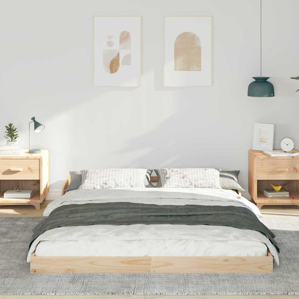 vidaXL Cadru de pat Maro 160 x 220 cm Lemn masiv de pin vidaXL Cadru de pat Maro 160 x 220 cm Lemn masiv de pin